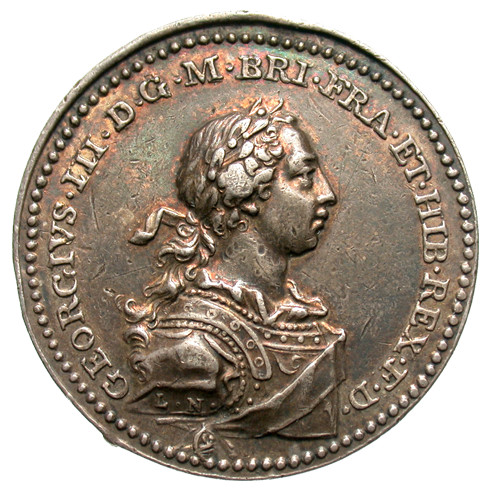 [George III (1760-1820) Great Britain - AR Coronation Medal 35mm, 1761]