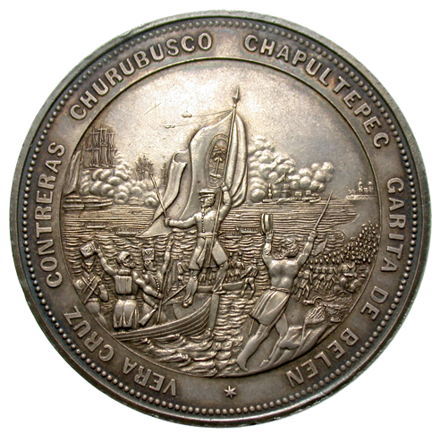 [Mexican-American War (1846-1848) South Carolina AR Palmetto Regiment Medal 48mm, 1850]
