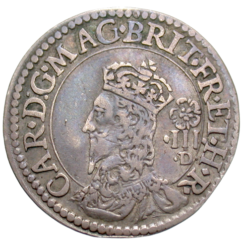 [Charles I (1625-1649) England - Tower Mint AR Pattern Threepence, 1634]