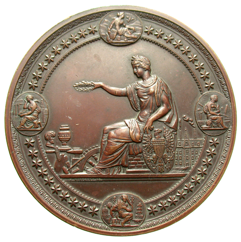 [United States, Philadelphia International Exhibition Bronze Award Medal 76mm, 1876]
